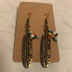 Tribal Feather Earrings